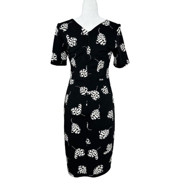 Vince Camuto Women’s Contemporary Black Floral Quiet Luxury Career Dress S/C34‎ - Picture 4 of 13
